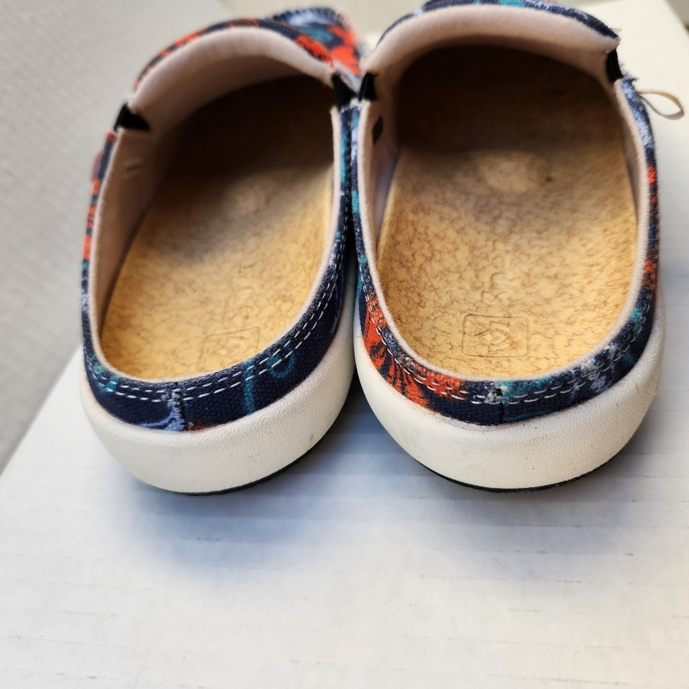 Spenco Siesta Solstice Poppy Print Floral Women's Size 5 Slip On Mules - Picture 6 of 7